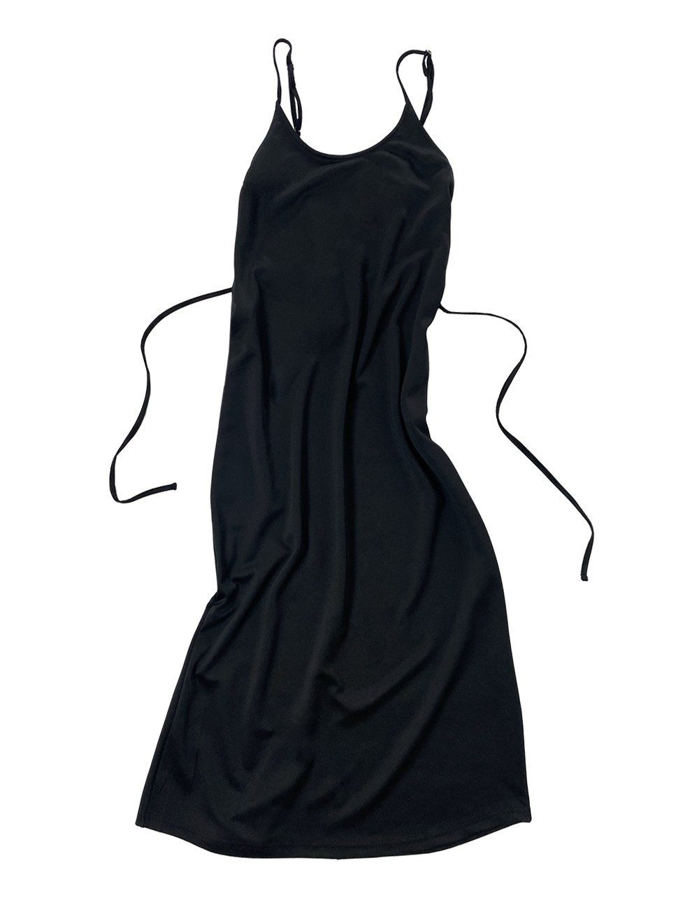 String slip dress(black)
