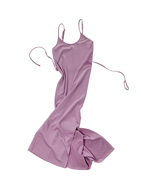 String slip dress(purple)