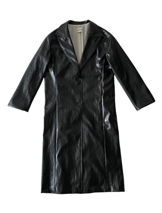 Vegan leather coat